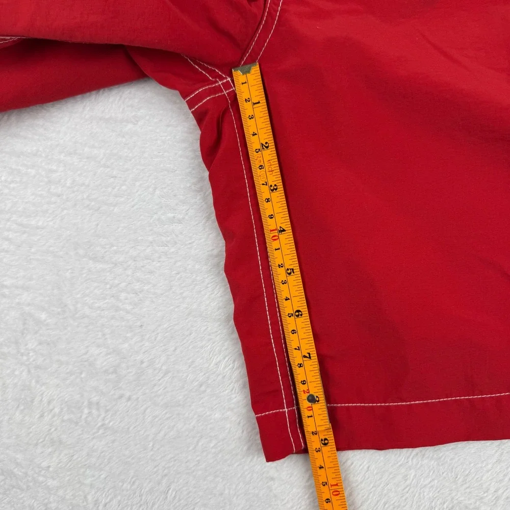 Vintage Polo Ralph Lauren Swim Trunks Men XL Red Board Shorts Cargo Pocket Nylon